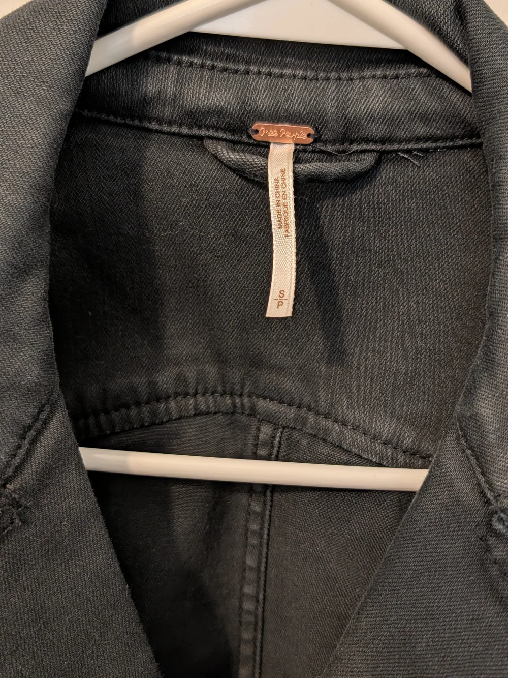Free People Black Lace-Up Sleeve Cropped Moto Jacket - Picture 3 of 7
